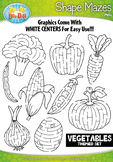 Vegetables Shaped Mazes Clipart {Zip-A-Dee-Doo-Dah Designs}