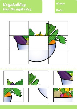 Vegetables Worksheets Age 4-5 by Elena Dincheva | TpT