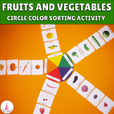 Vegetables and Fruits Color Sorting Montessori Activity