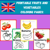 Printable Fruits and Vegetables Coloring Pages