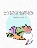 Vegetables coloring Book