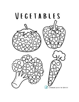 Preview of Vegetables dot markers sheet