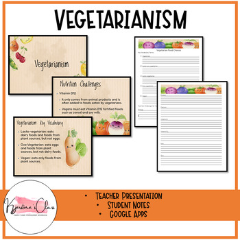 Preview of Vegetarianism Presentation and Notes | FCS | Family and Consumer Sciences