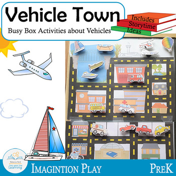 Preview of Vehicle Town Busy Bag for Imagination Play