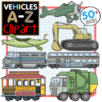 Preview of Vehicles A - Z ClipArt