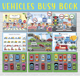 Vehicles Busy Book Preschool Learning Binder Toddler