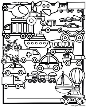 Vehicles Coloring Book for Kids & Toddlers: Trucks, Airplanes, Cars, Heavy  Vehicle & Boats Cars (Coloring Books For Preschool & Children Ages 3-5)  (Paperback)