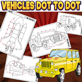 Vehicles Dot To Dot 1-20, Skip Counting By 2, 5, 10, Conne