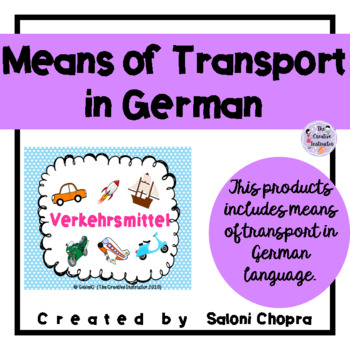 Preview of Vehicles In German- Flash Cards