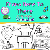 Vehicles - Preschool - Coloring -Prewriting - Occupational
