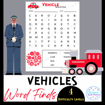 Preview of Vehicles Word Finds