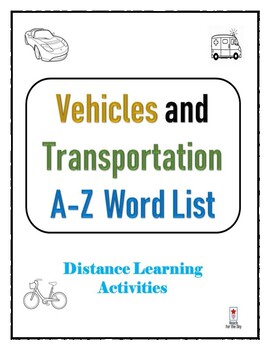 Preview of Vehicles and Transportation Word List for Home Learning