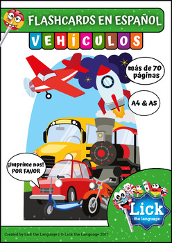 Preview of Vehículos - Spanish Flashcards - Tarjetas Educativas - Flashcards en Español
