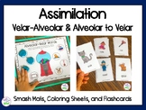 Assimilation Smash Mats, Coloring Sheets, & Flashcards for