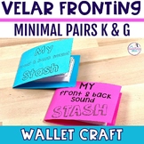 Velar Fronting Minimal Pairs K and G Wallet Speech Crafts 