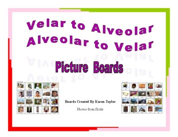 Preview of Velar to Alveolar, Alveolar to Velar, Articulation Photo Sound Practice