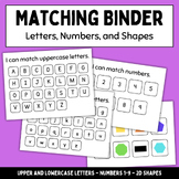 Velcro Matching Binder - Letters, Numbers, and Shapes