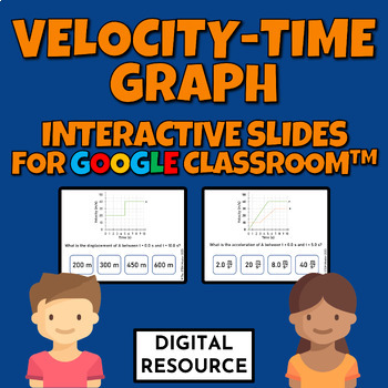 Preview of Velocity-Time Graph Interactive Google Slides Game for Google Classroom