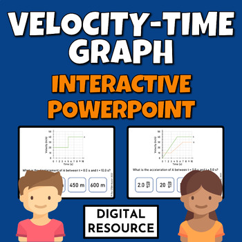 Preview of Velocity Time Graph Interactive Powerpoint Digital Resource