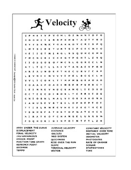 Preview of Velocity Word Search