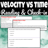 Velocity vs Time Reading and Google Form Check-in