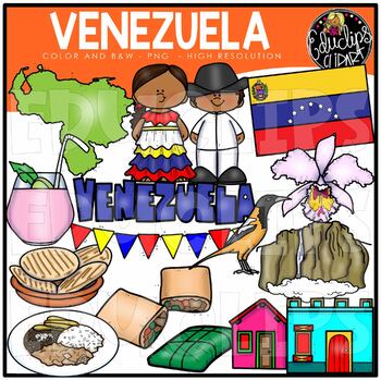 Preview of Venezuela Clip Art Set {Educlips Clipart}