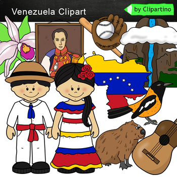 Preview of Venezuela Clip Art /Venezuela symbols graphics Clip Art mini Bundle