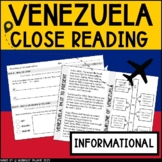Venezuela Close Reading - South America Reading Passage an