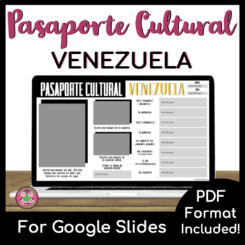 Preview of Venezuela Country Study and Research | Pasaporte Cultural | PRINT + DIGITAL