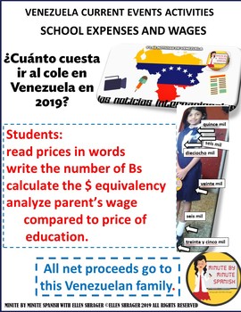 Preview of Venezuela Current Events Activity with the Cost of Going to School