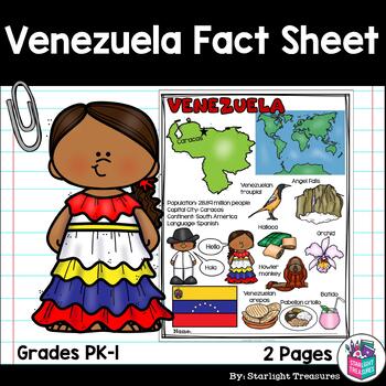 Preview of Venezuela Fact Sheet for Early Readers