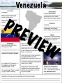 Venezuela Worksheet