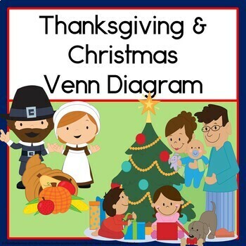 Preview of Thanksgiving and Christmas Venn Diagram Social Studies Sorting Activity