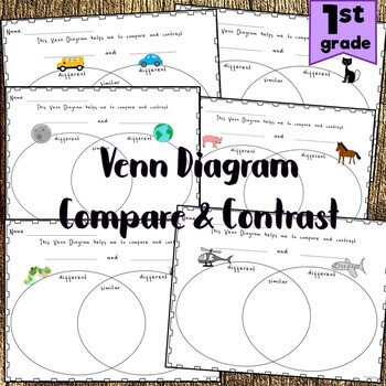 Preview of Venn Diagram Compare and Contrast for First Grade