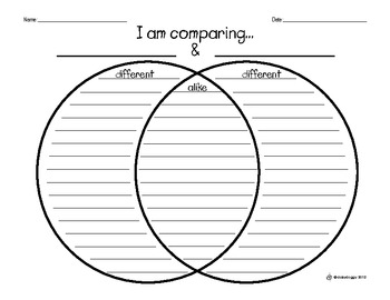 Preview of Venn Diagram: I Am Comparing...