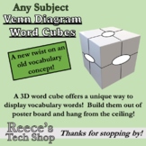 Venn Diagram Word Cube Activity