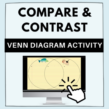 Preview of Venn Diagram Writing Slides or Printable (Compare and Contrast)