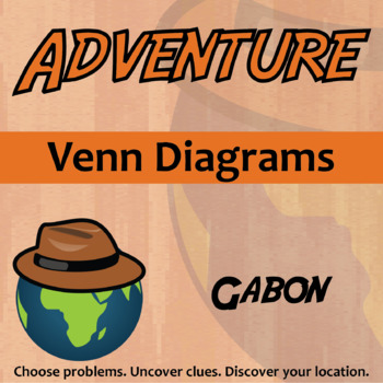 Preview of Venn Diagrams Activity - Printable & Digital Worksheet - Gabon Adventure