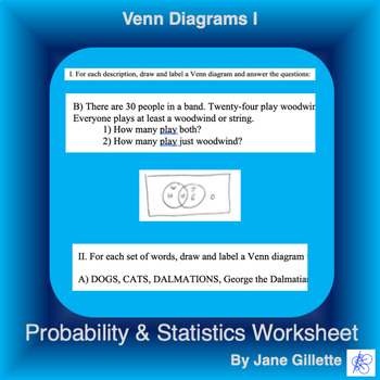 Preview of Venn Diagrams I
