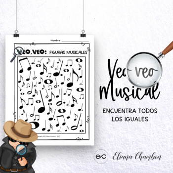 Preview of Veo, veo Musical! - I Spy Español - Notación e Instrumentos Musicales