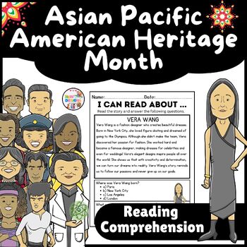 Preview of Vera Wang Reading Comprehension / Asian Pacific American Heritage Month