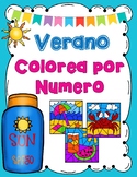 Verano -Colorea Por Numero /Summer Color by Number in Spanish