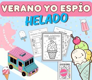 Preview of Verano Yo Espío - Actividad de Búsqueda y Encuentra de Helado | Día del Helado |
