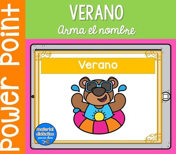 Preview of Vocabulario, Verano- juego- PowerPoint- Sapanish vocabulary