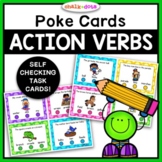 Action Verbs | Poke Cards | Parts of Speech Self-Checking 