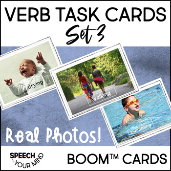 Preview of Verbs Boom Cards™ Real Photos Set 3