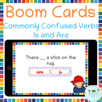 Preview of Verbs Boom Cards Commonly Confused Verbs Is Are
