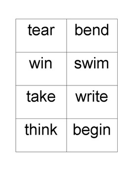 Verb Cards by Melissa Ransom | TPT