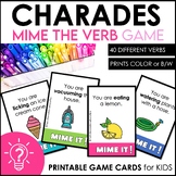Verb Charades | Miming Game Cards for Kids