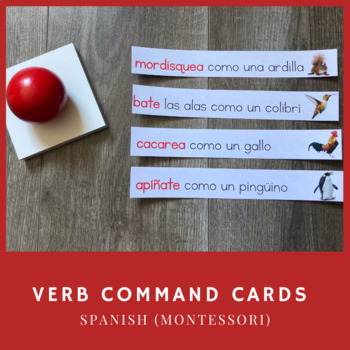 Preview of Verb Command Cards in Spanish/Tarjetas Mandatos de Verbos en Español